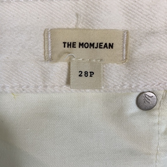 Madewell Petite Momjean in Tile White: Ripped Edition size 28P - Picture 5 of 8